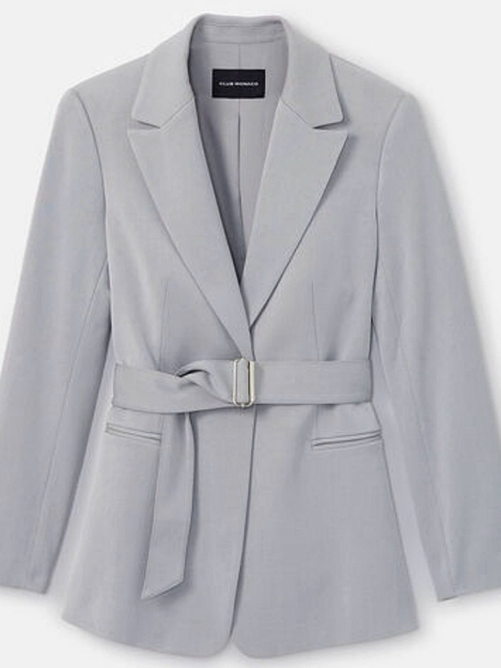 Club Monaco Light Gray Belted Women's Blazer